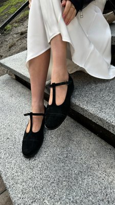 Туфлі Лація чорний велюр зі шкіряною підкладкою, 37 розмір W00094137 фото