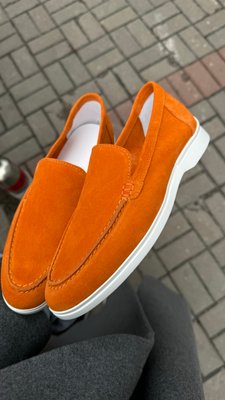 Lora TWO tangerine suede with no lining, 36 size