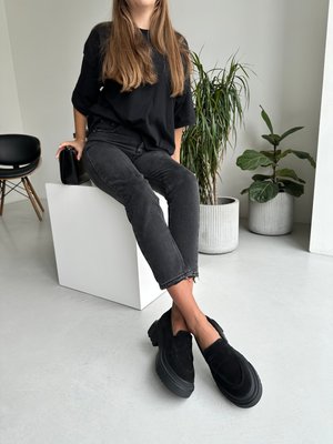 Туфлі Katty чорний замш зі шкіряною підкладкою, 36 розмір W000187L36 фото